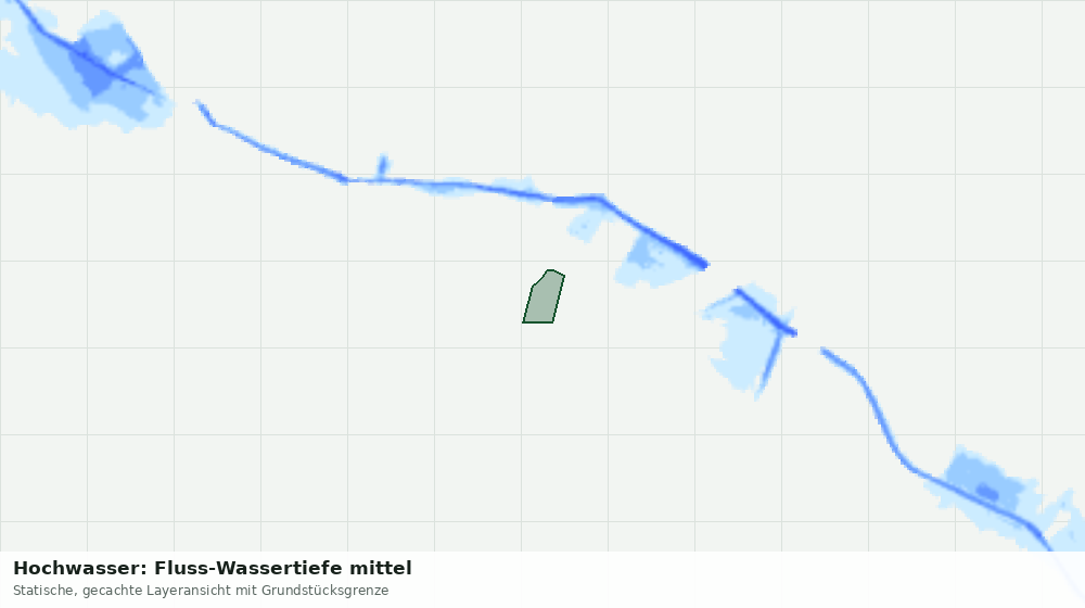 Statische Kartenansicht: Hochwasser: Fluss-Wassertiefe mittel