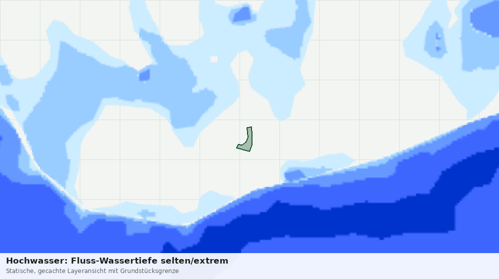 Statische Kartenansicht: Hochwasser: Fluss-Wassertiefe selten/extrem