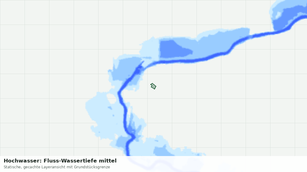 Statische Kartenansicht: Hochwasser: Fluss-Wassertiefe mittel