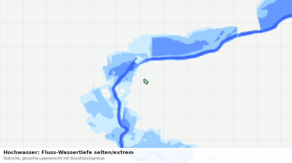Statische Kartenansicht: Hochwasser: Fluss-Wassertiefe selten/extrem