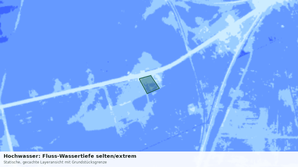 Statische Kartenansicht: Hochwasser: Fluss-Wassertiefe selten/extrem