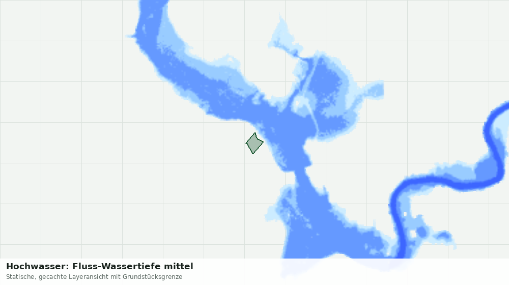 Statische Kartenansicht: Hochwasser: Fluss-Wassertiefe mittel