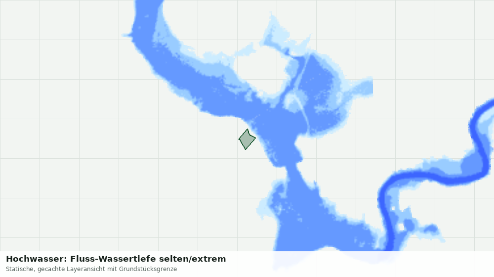 Statische Kartenansicht: Hochwasser: Fluss-Wassertiefe selten/extrem