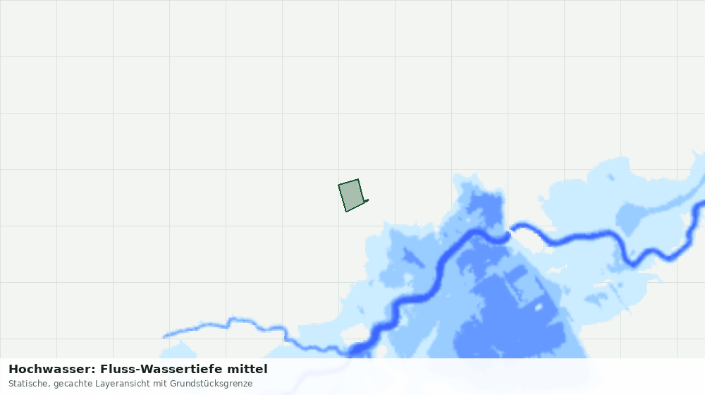 Statische Kartenansicht: Hochwasser: Fluss-Wassertiefe mittel