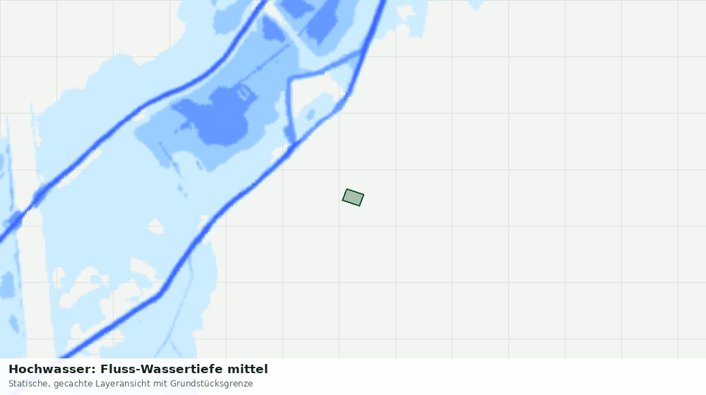 Statische Kartenansicht: Hochwasser: Fluss-Wassertiefe mittel