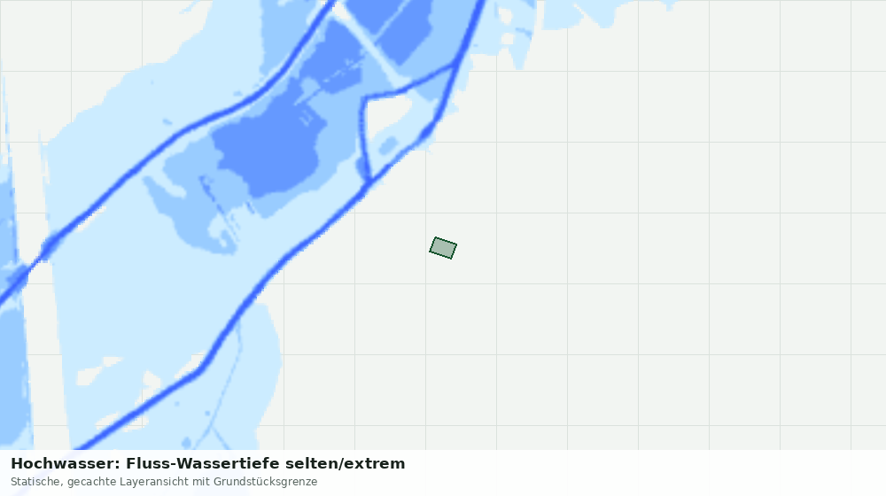 Statische Kartenansicht: Hochwasser: Fluss-Wassertiefe selten/extrem