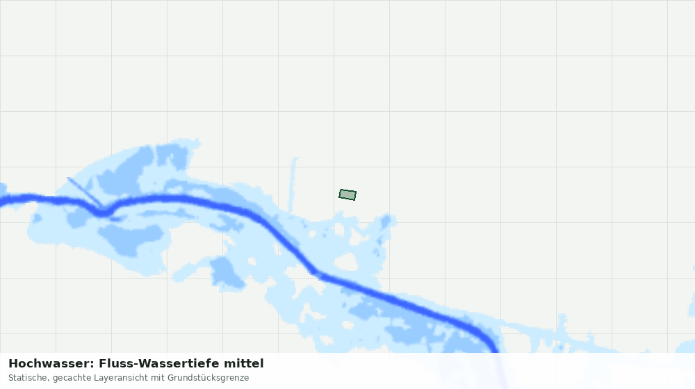Statische Kartenansicht: Hochwasser: Fluss-Wassertiefe mittel