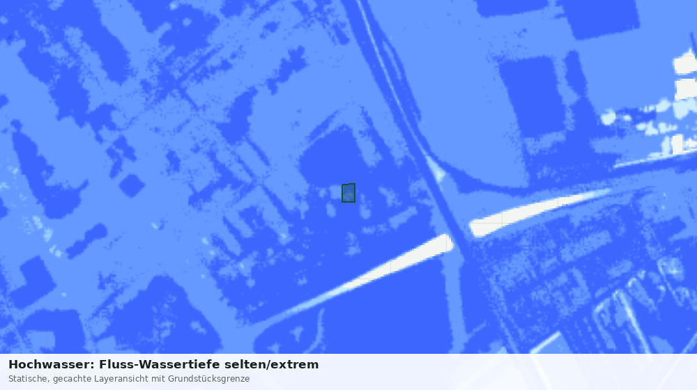 Statische Kartenansicht: Hochwasser: Fluss-Wassertiefe selten/extrem