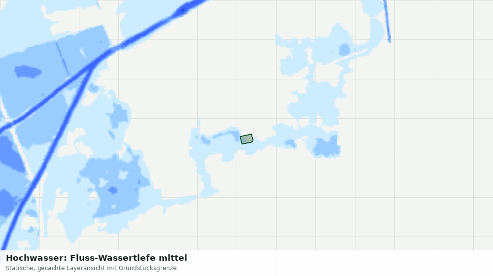 Statische Kartenansicht: Hochwasser: Fluss-Wassertiefe mittel