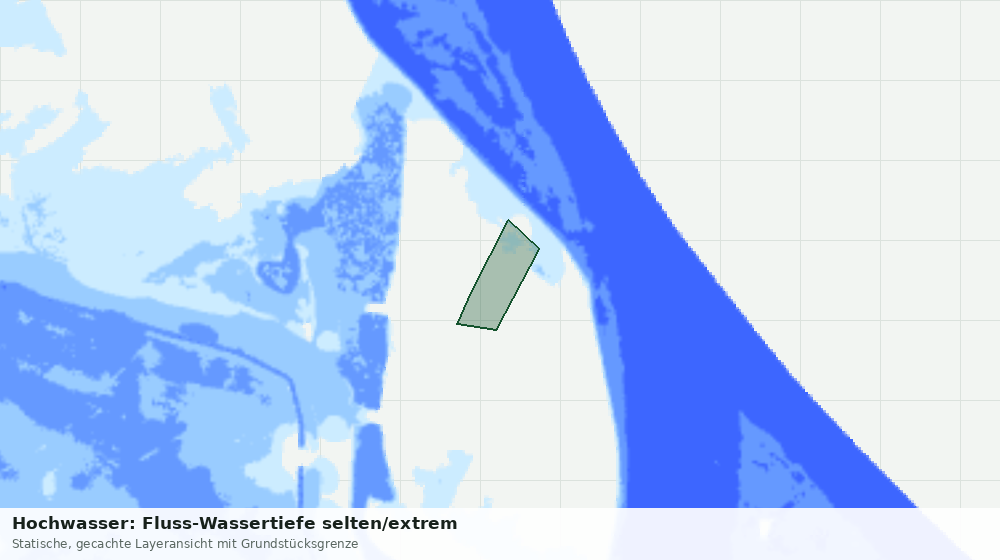 Statische Kartenansicht: Hochwasser: Fluss-Wassertiefe selten/extrem
