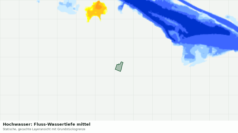 Statische Kartenansicht: Hochwasser: Fluss-Wassertiefe mittel
