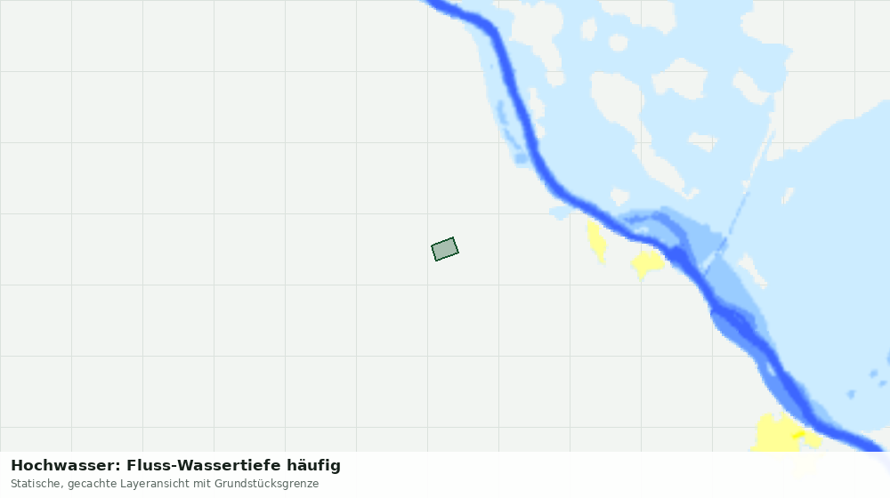 Statische Kartenansicht: Hochwasser: Fluss-Wassertiefe häufig