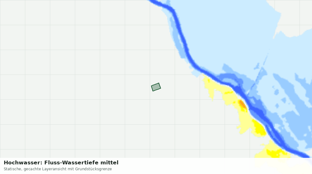 Statische Kartenansicht: Hochwasser: Fluss-Wassertiefe mittel