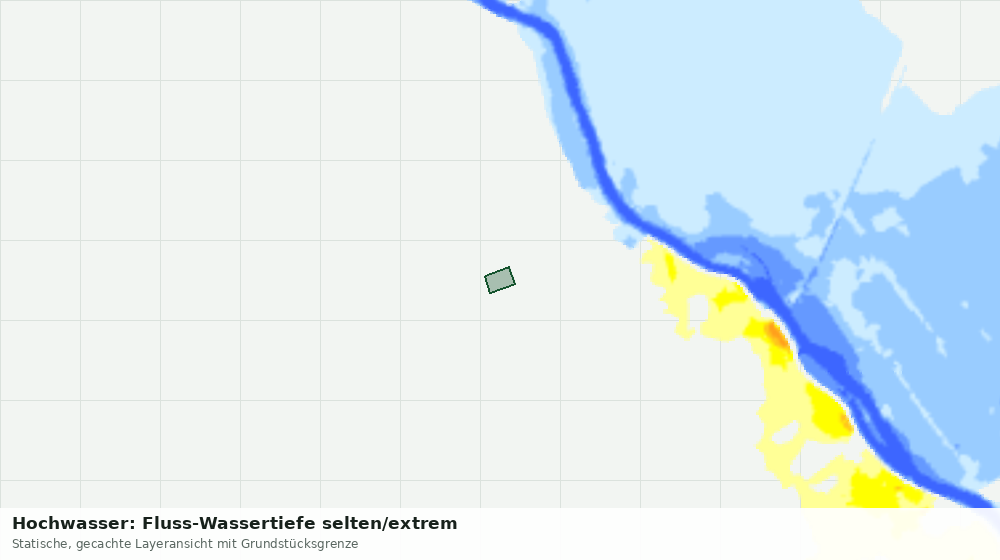 Statische Kartenansicht: Hochwasser: Fluss-Wassertiefe selten/extrem