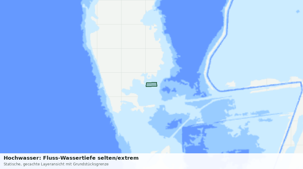 Statische Kartenansicht: Hochwasser: Fluss-Wassertiefe selten/extrem