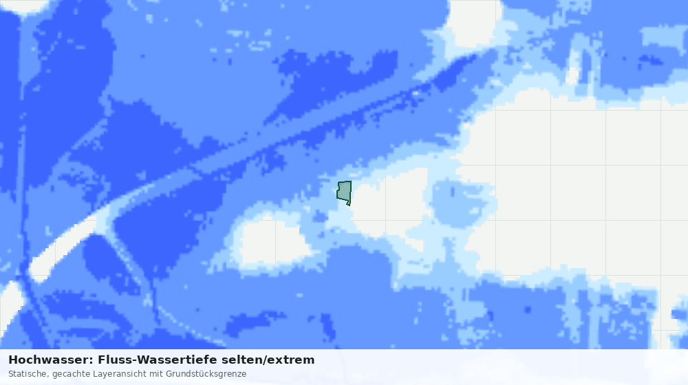 Statische Kartenansicht: Hochwasser: Fluss-Wassertiefe selten/extrem