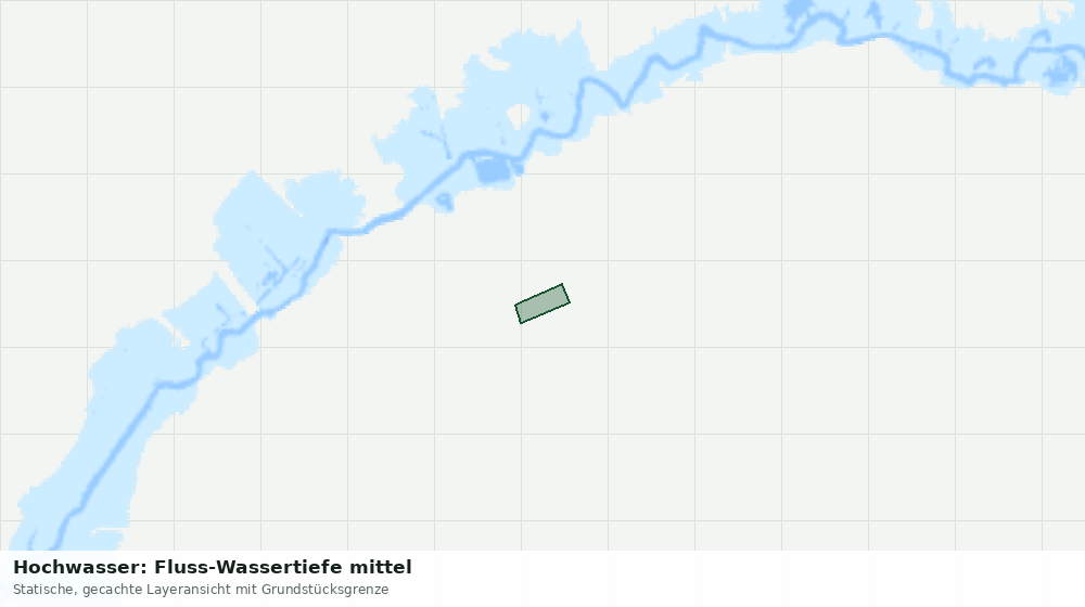 Statische Kartenansicht: Hochwasser: Fluss-Wassertiefe mittel