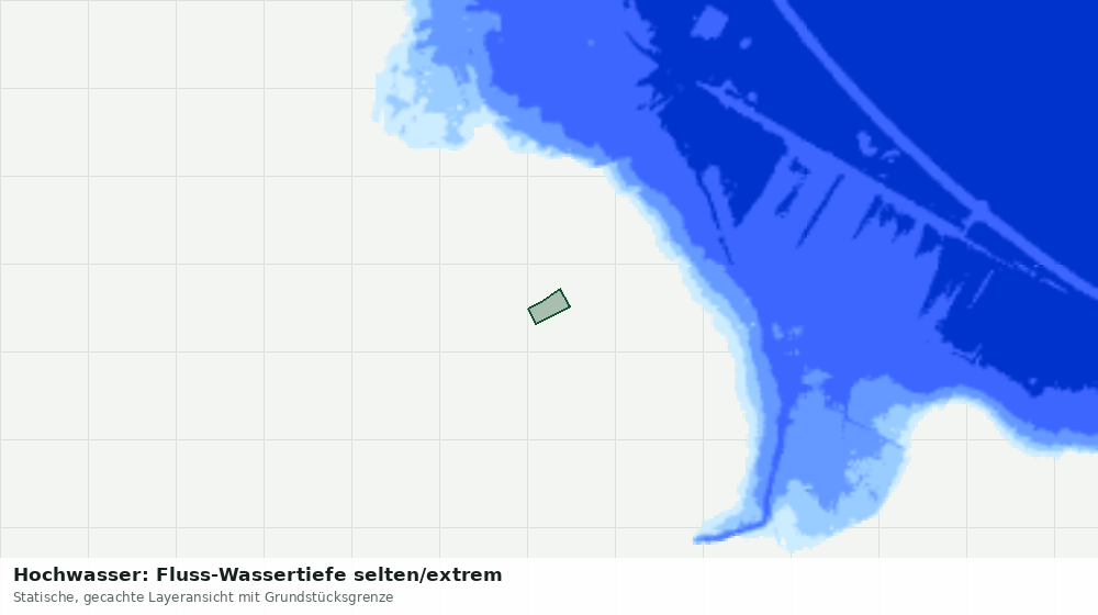 Statische Kartenansicht: Hochwasser: Fluss-Wassertiefe selten/extrem