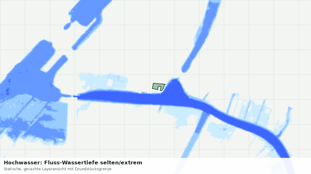 Statische Kartenansicht: Hochwasser: Fluss-Wassertiefe selten/extrem
