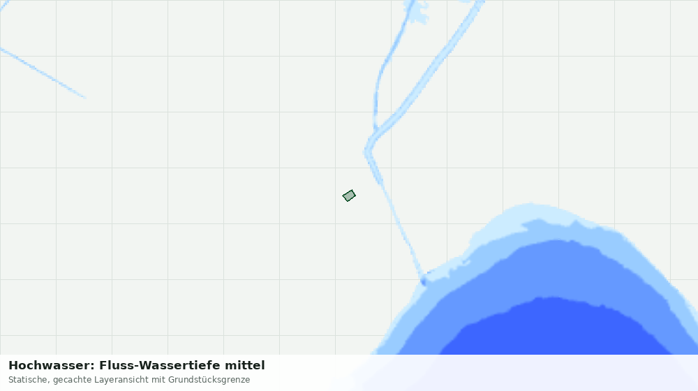 Statische Kartenansicht: Hochwasser: Fluss-Wassertiefe mittel
