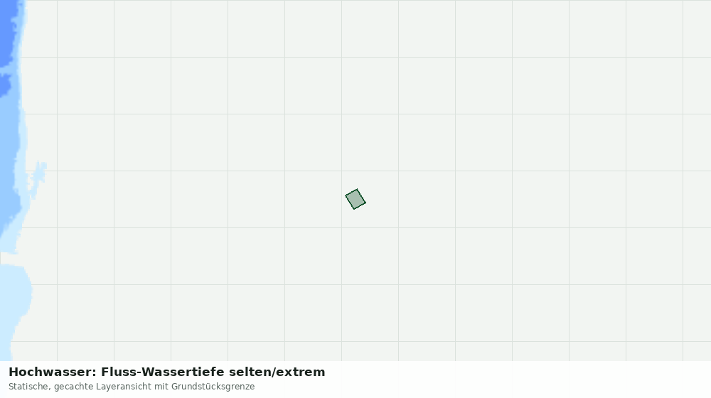 Statische Kartenansicht: Hochwasser: Fluss-Wassertiefe selten/extrem