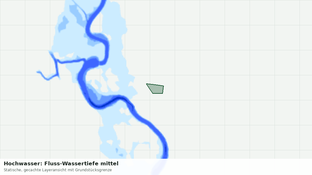 Statische Kartenansicht: Hochwasser: Fluss-Wassertiefe mittel