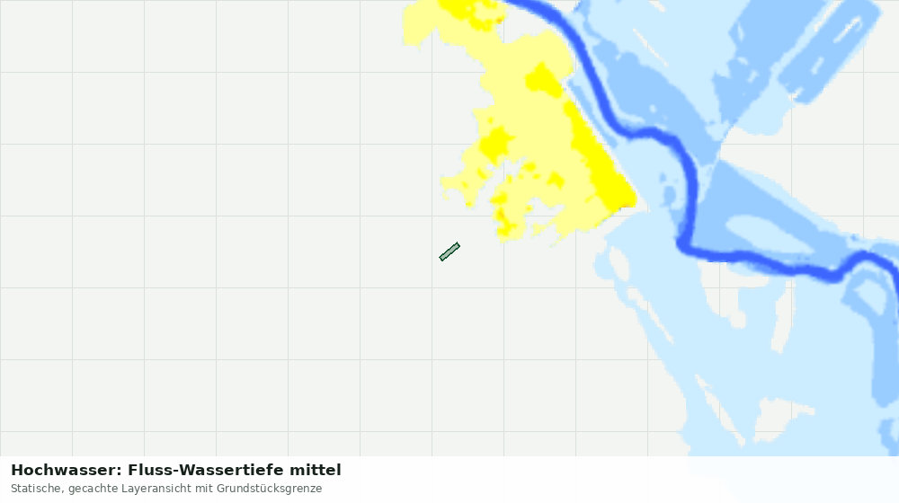 Statische Kartenansicht: Hochwasser: Fluss-Wassertiefe mittel