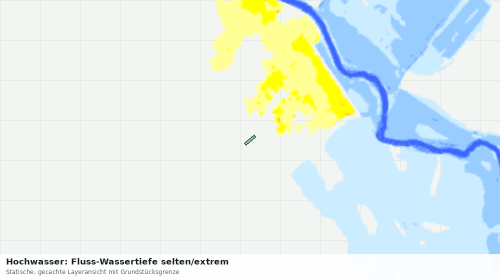 Statische Kartenansicht: Hochwasser: Fluss-Wassertiefe selten/extrem