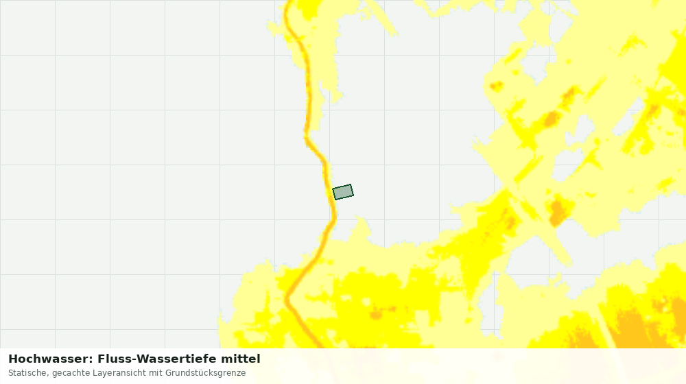 Statische Kartenansicht: Hochwasser: Fluss-Wassertiefe mittel