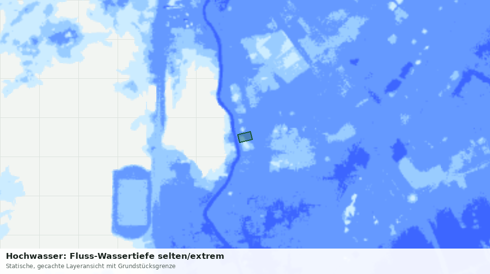 Statische Kartenansicht: Hochwasser: Fluss-Wassertiefe selten/extrem
