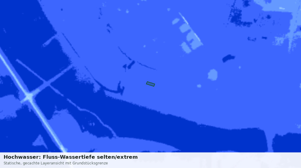 Statische Kartenansicht: Hochwasser: Fluss-Wassertiefe selten/extrem
