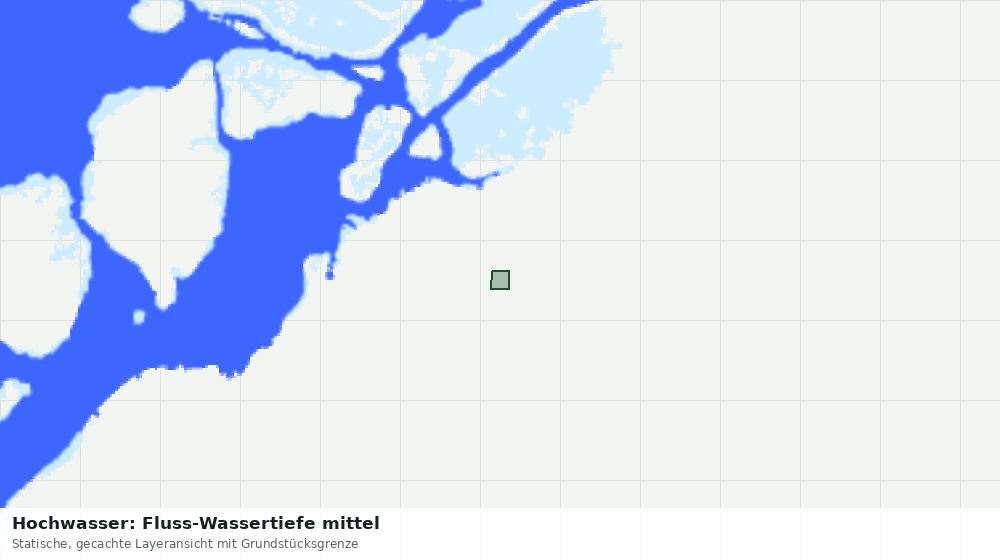 Statische Kartenansicht: Hochwasser: Fluss-Wassertiefe mittel