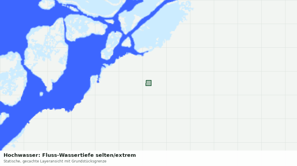 Statische Kartenansicht: Hochwasser: Fluss-Wassertiefe selten/extrem
