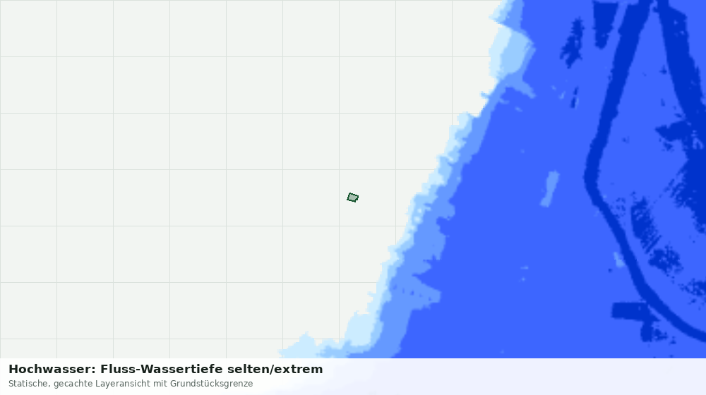 Statische Kartenansicht: Hochwasser: Fluss-Wassertiefe selten/extrem