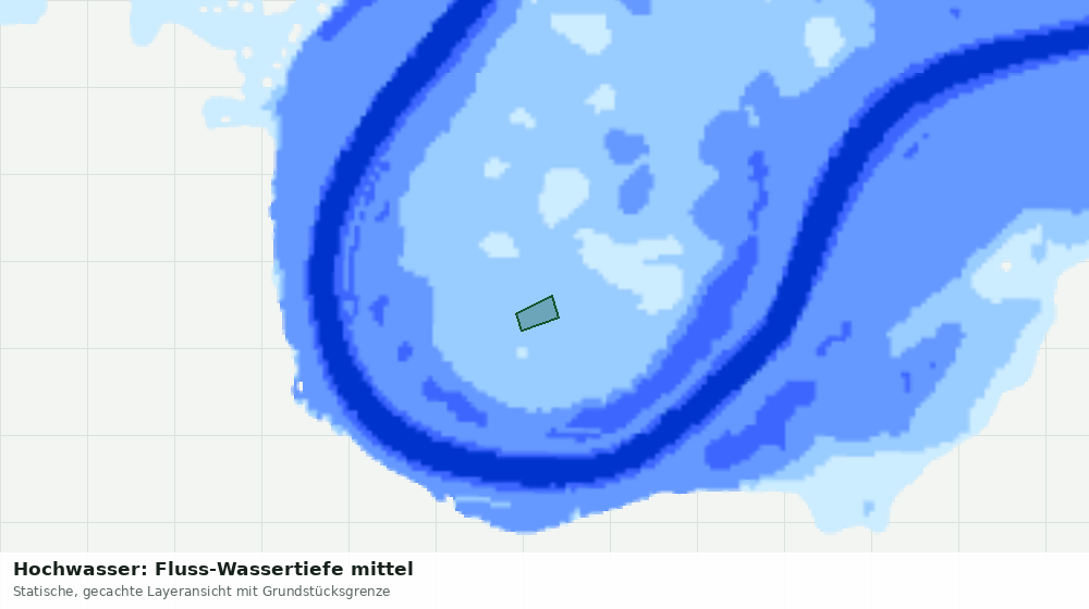 Statische Kartenansicht: Hochwasser: Fluss-Wassertiefe mittel
