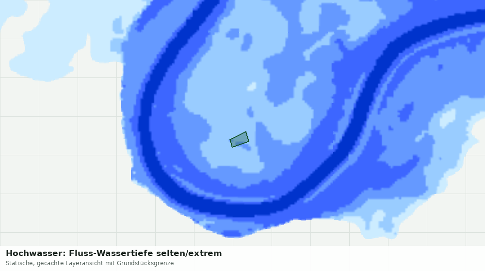 Statische Kartenansicht: Hochwasser: Fluss-Wassertiefe selten/extrem