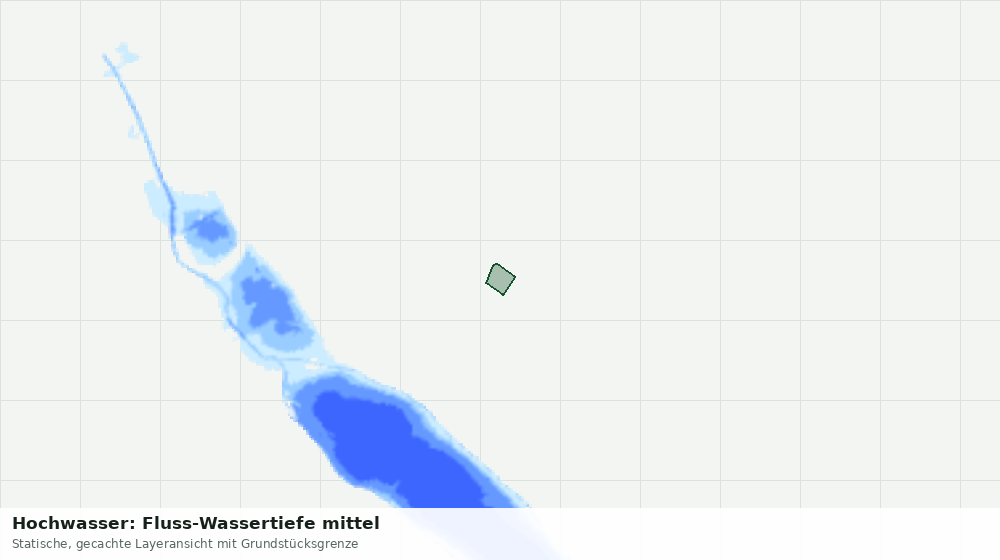 Statische Kartenansicht: Hochwasser: Fluss-Wassertiefe mittel
