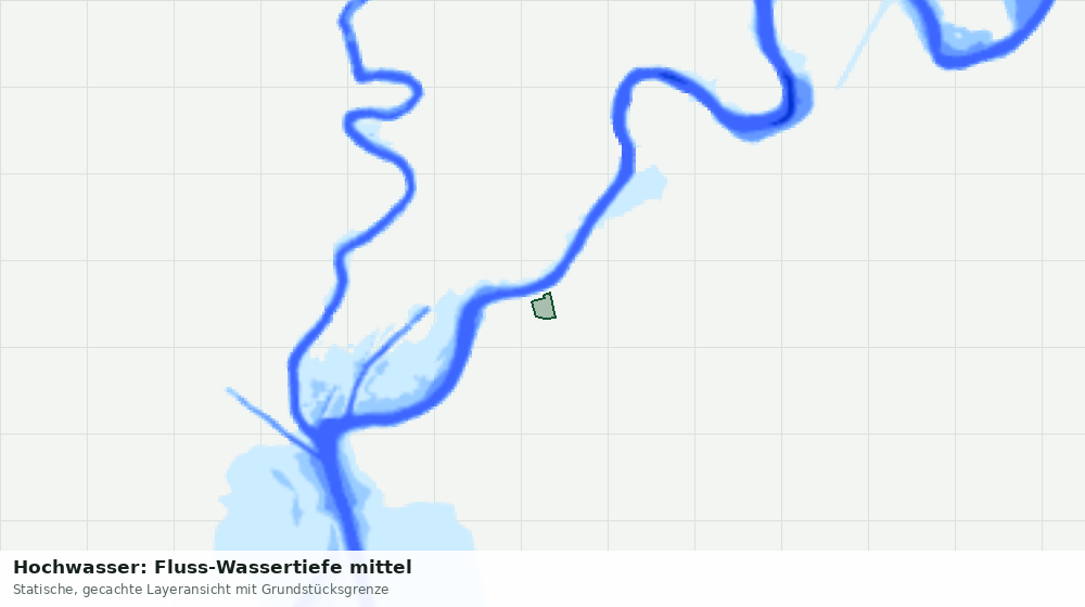 Statische Kartenansicht: Hochwasser: Fluss-Wassertiefe mittel