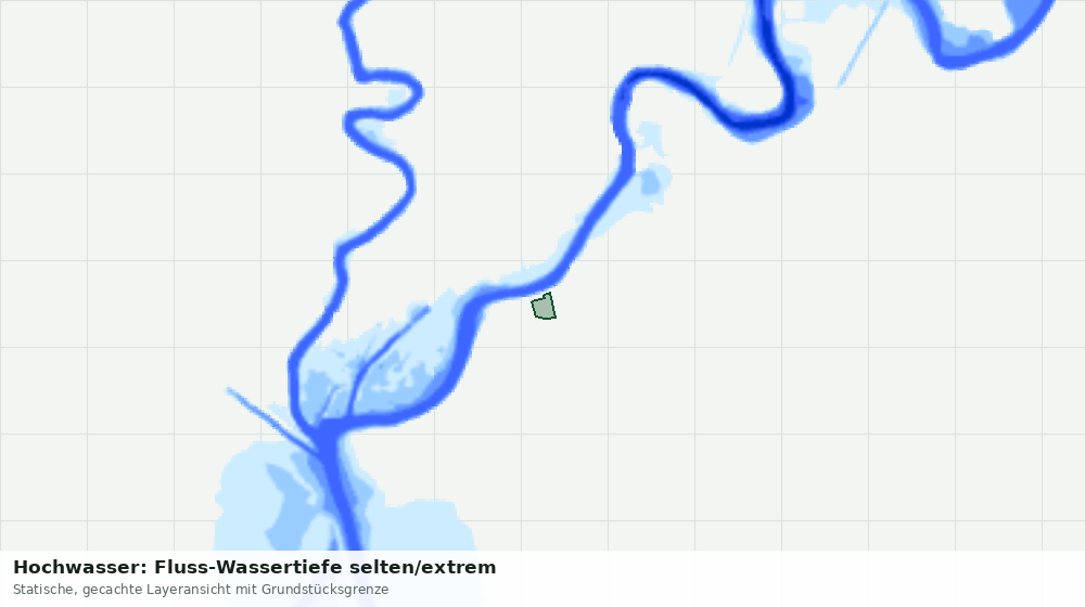 Statische Kartenansicht: Hochwasser: Fluss-Wassertiefe selten/extrem