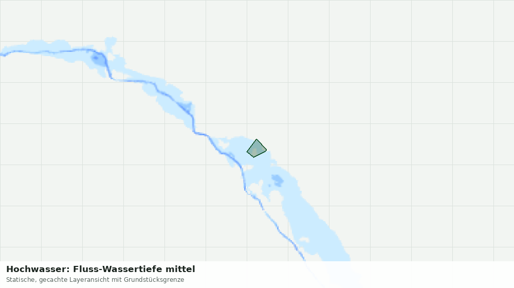 Statische Kartenansicht: Hochwasser: Fluss-Wassertiefe mittel