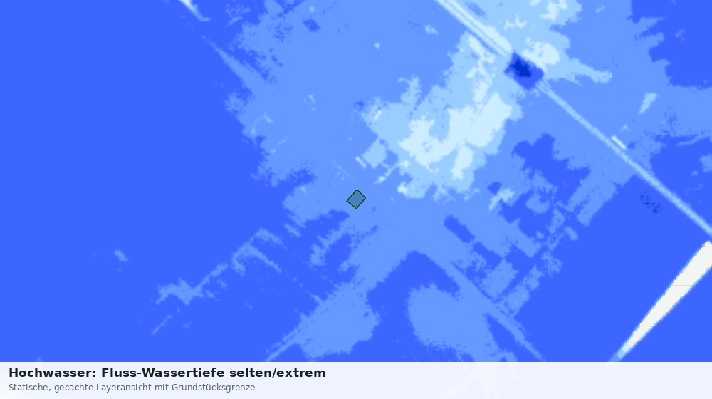 Statische Kartenansicht: Hochwasser: Fluss-Wassertiefe selten/extrem