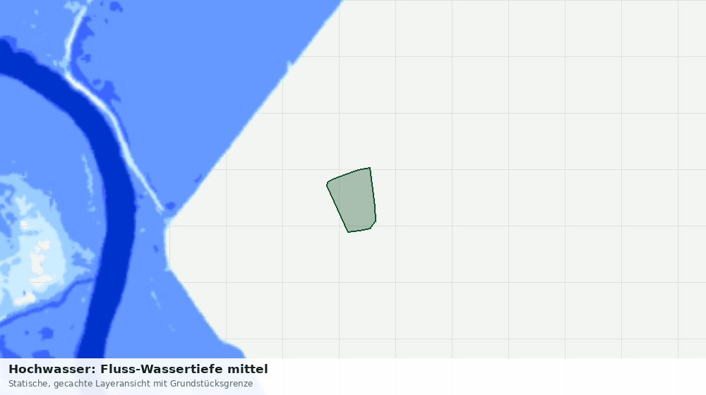Statische Kartenansicht: Hochwasser: Fluss-Wassertiefe mittel