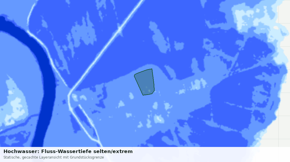 Statische Kartenansicht: Hochwasser: Fluss-Wassertiefe selten/extrem