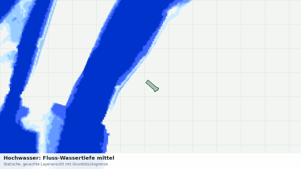Statische Kartenansicht: Hochwasser: Fluss-Wassertiefe mittel