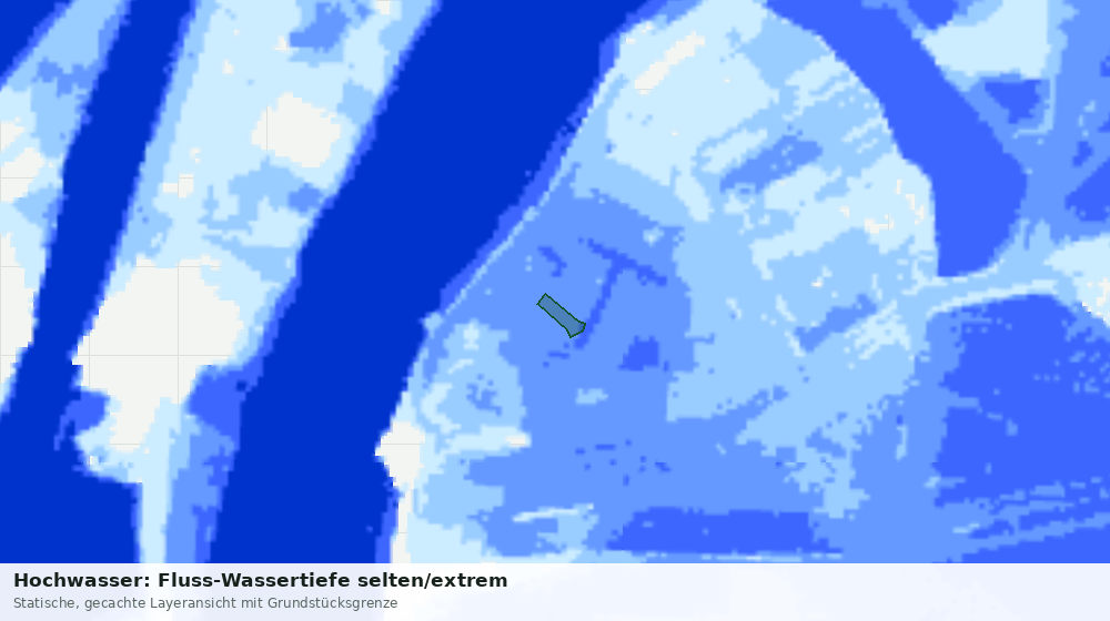 Statische Kartenansicht: Hochwasser: Fluss-Wassertiefe selten/extrem