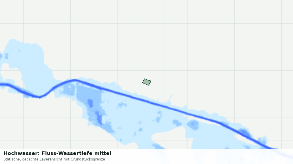 Statische Kartenansicht: Hochwasser: Fluss-Wassertiefe mittel