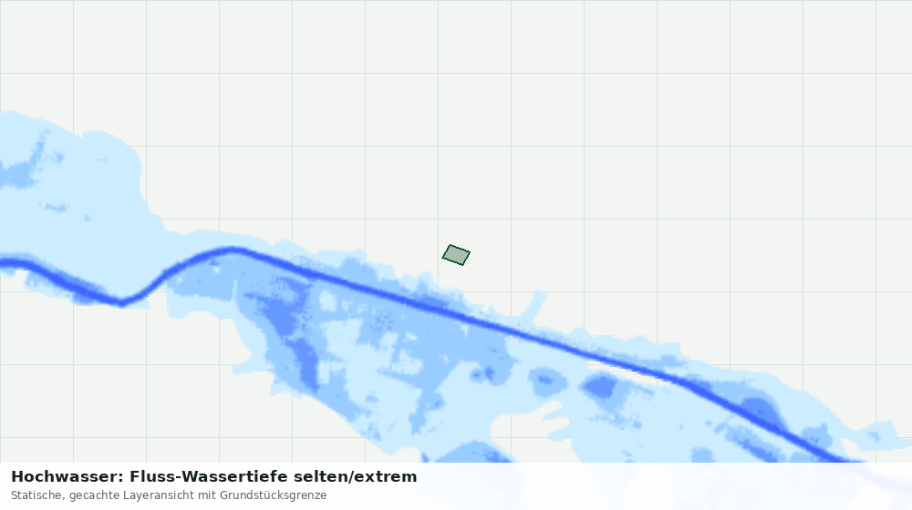 Statische Kartenansicht: Hochwasser: Fluss-Wassertiefe selten/extrem