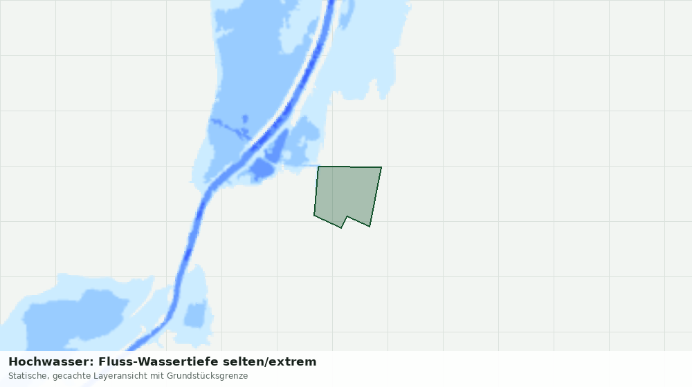 Statische Kartenansicht: Hochwasser: Fluss-Wassertiefe selten/extrem