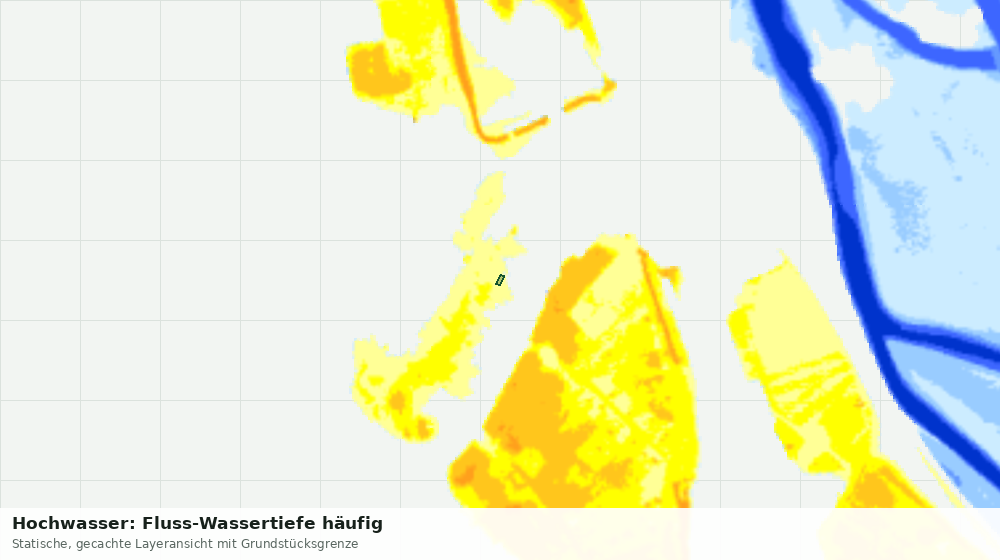Statische Kartenansicht: Hochwasser: Fluss-Wassertiefe häufig