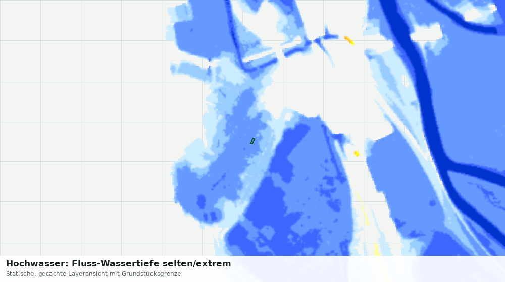 Statische Kartenansicht: Hochwasser: Fluss-Wassertiefe selten/extrem